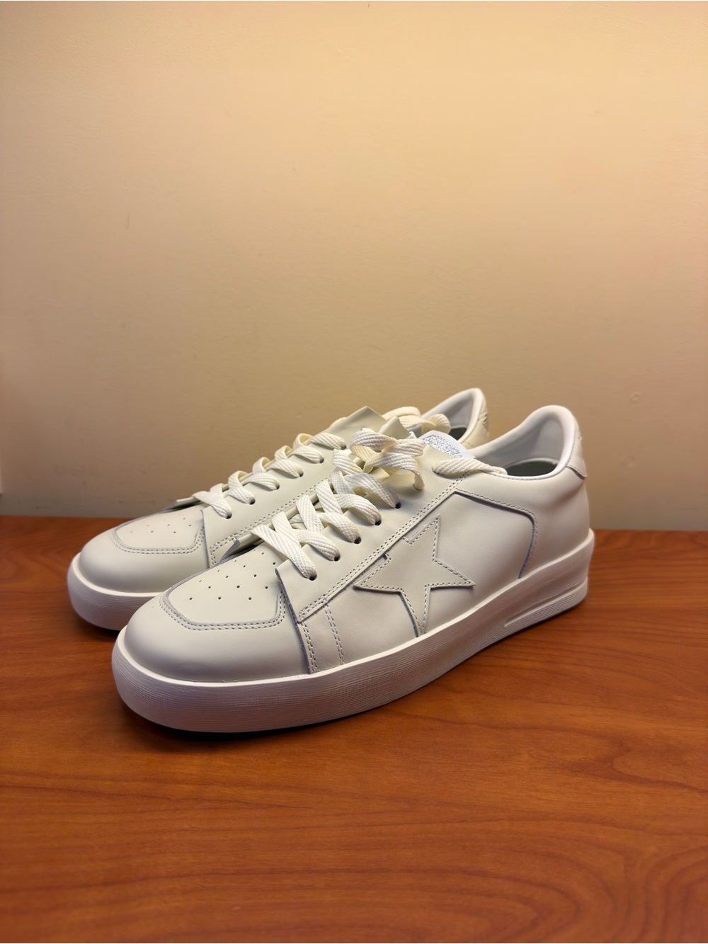 Golden Goose White Leather Star Sneakers for Men